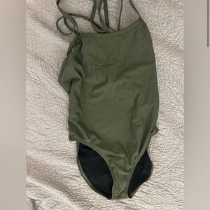 Jolyn Jackson 4 Women’s Swimsuit Tieback Olive Green 34